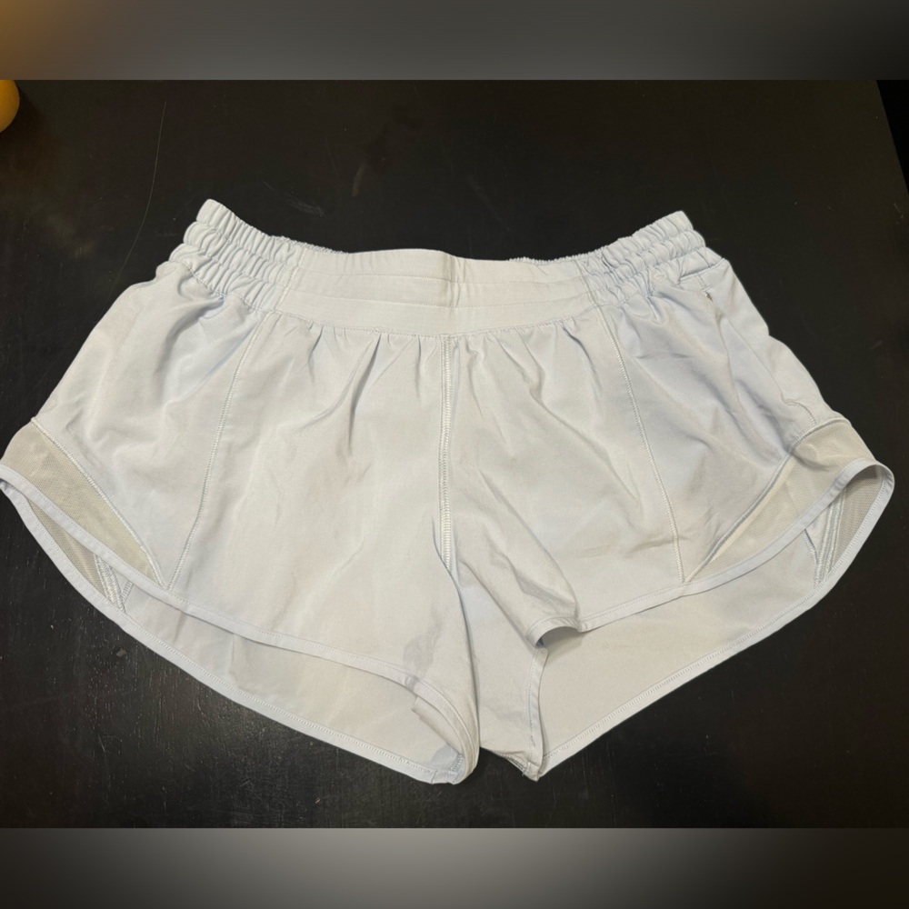 Lululemon light blue hotty hot shorts